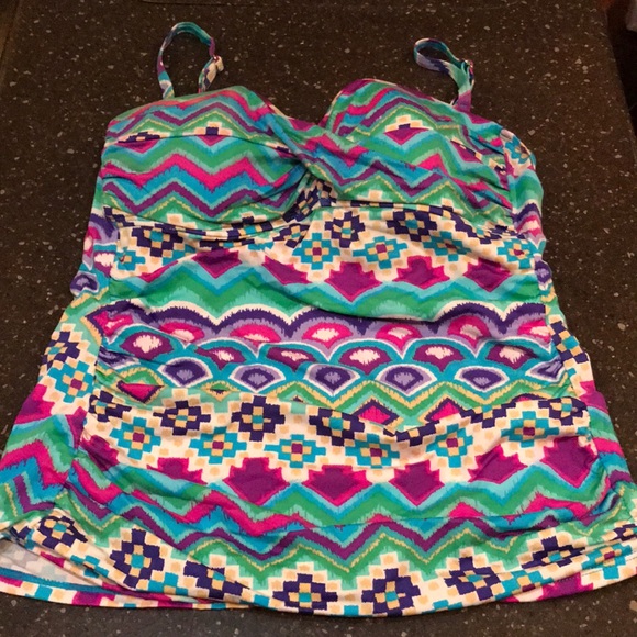 Apt 9 two piece multi color bathing suit Sz L - Picture 2 of 10